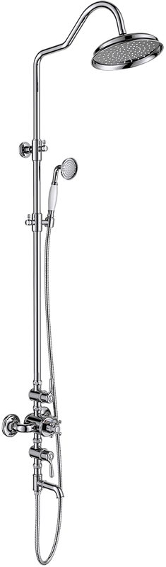 Душевая стойка AQUATEK Классик AQ2543CR с термостатом, хром