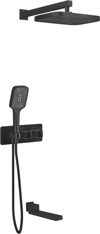Душевой комплект Rose R1095H, черный