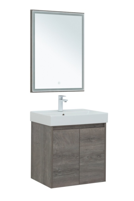 Комплект мебели для ванной Aquanet Nova Lite 60 дуб рошелье (2 дверцы)