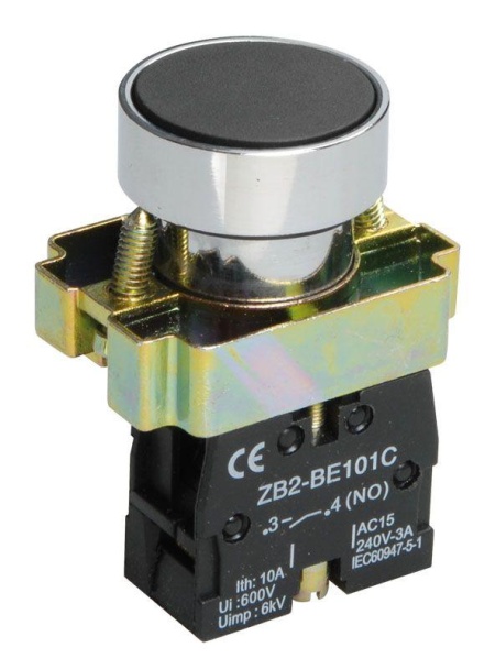 Кнопка LAY5-BA21 1НО без подсветки черн. KARAT IEK BBT60-BA-K02