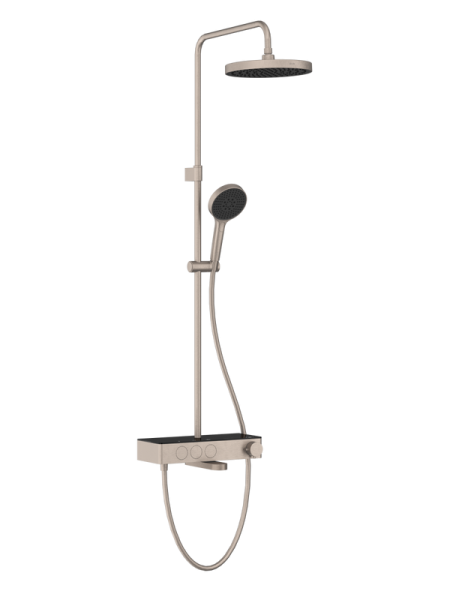 Душевая стойка VitrA Core Round A4730934EXP с термостатом, брашированный никель