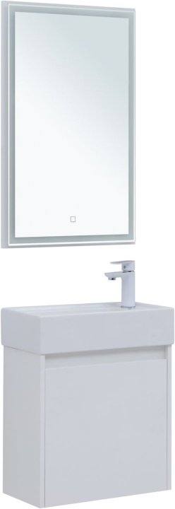Комплект мебели для ванной Aquanet Nova Lite 50 белый глянец (1 дверца)
