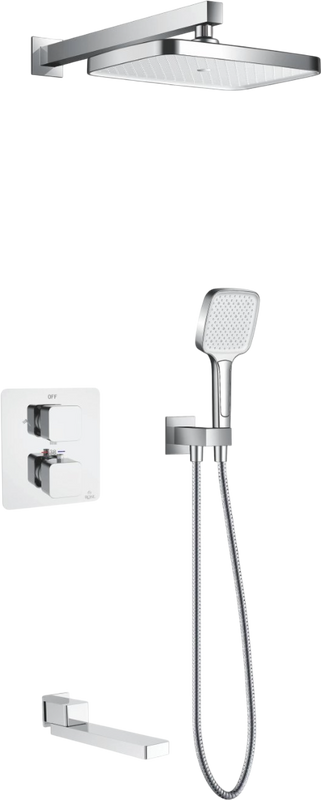 Душевой комплект Rose R1595F, белый, хром