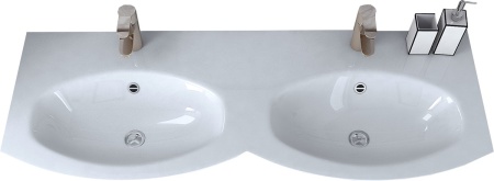 Мебельная раковина Cezares 50156 Doppio Bianco 138 см
