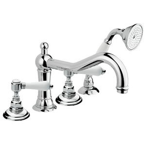 Смеситель двухвентильный на борт ванны Nicolazzi Dames Anglaises 1449 CR 78 хром/P.M. Blanc