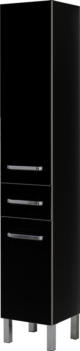 Шкаф-пенал Aquanet Сиена 35 L напольный, черный