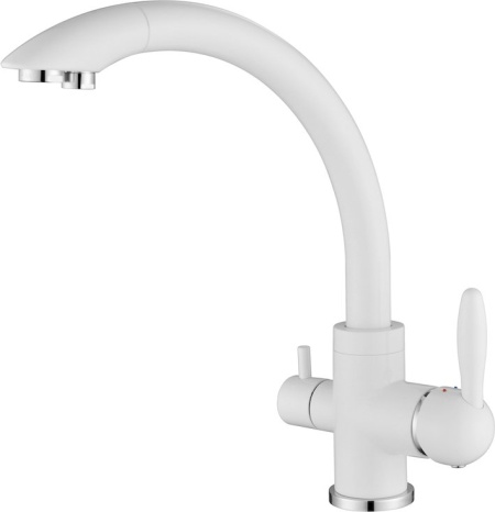 Смеситель для кухни Paulmark Essen Es213001-WH белый матовый