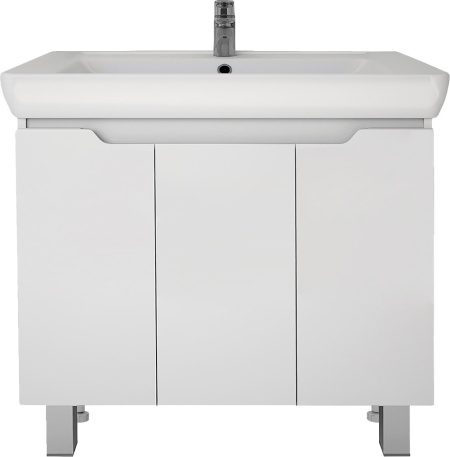 Тумба для комплекта Dreja Q Plus (D) 80 c опорами, белый глянец