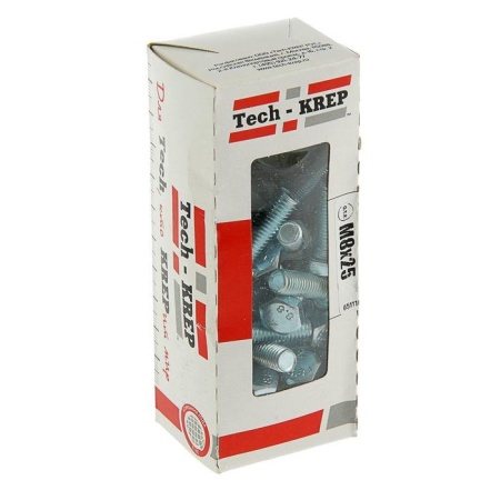 Болт с шестигранной головкой М8х25 DIN 933 оцинк. (уп.40шт) Tech-Krep/Zitar 105208