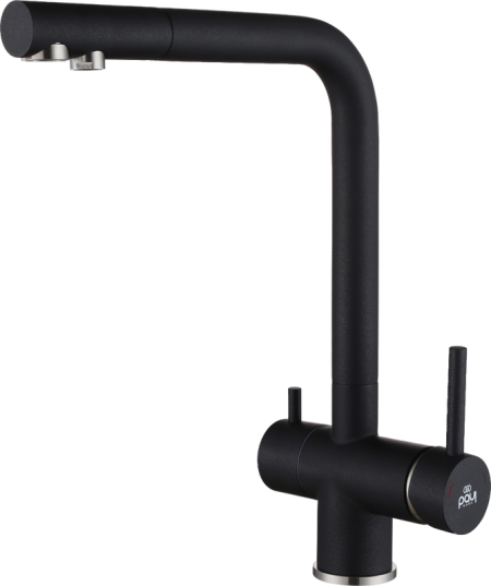 Смеситель для кухни Paulmark Skalen Sk213020-BLM черный