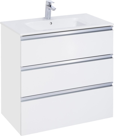 Тумба для комплекта Roca The Gap 80, 3 ящика, белый глянец