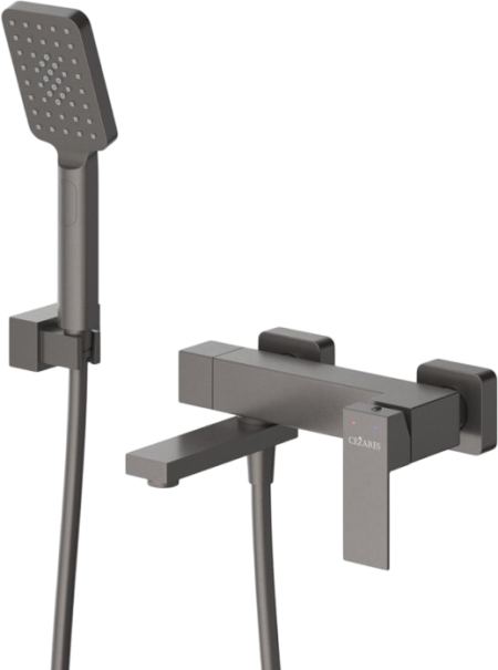 Смеситель для ванны с душем Cezares Slider SLIDER-VD-GM оружейная сталь