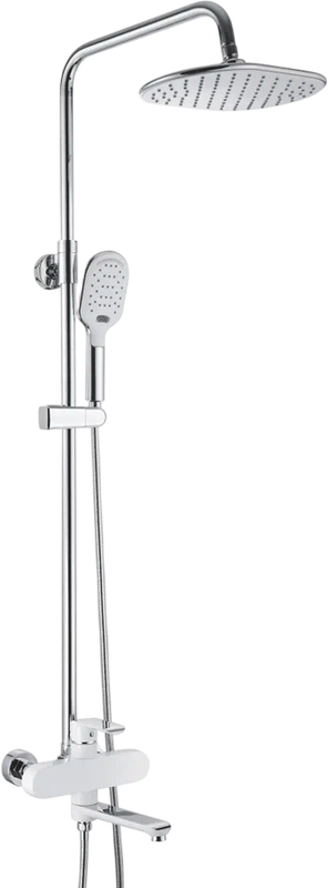 Душевая стойка Rose R2136F белый, хром
