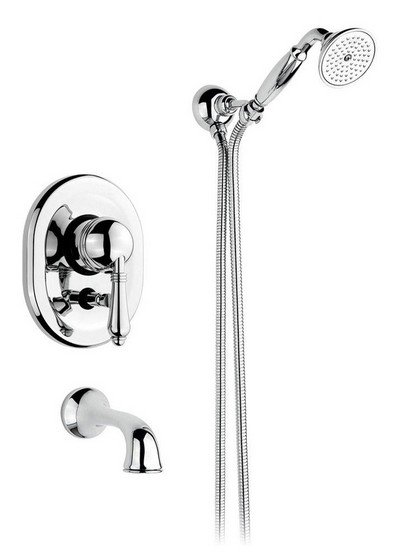 Однорычажный смеситель для ванны Nicolazzi Classico Monokomandi 3400 DB 75 старая бронза