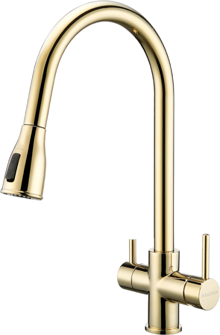 Смеситель для кухни Paulmark Lange La214212-LG светлое золото