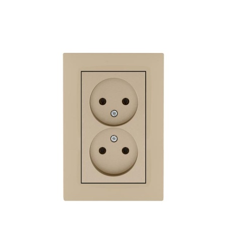 Розетка 2-я Karea RIZZ без заземл. крем Makel 88010017