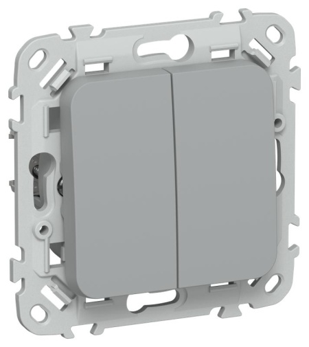 Выключатель 2-кл. СП FLITE ВС12-1-0-ФлС 10А механизм сер. IEK FI-V20-0-10-1-K03