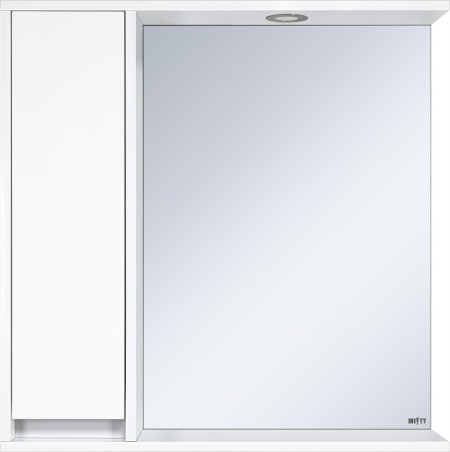 Зеркало Misty Алиса 75 L с подсветкой белое