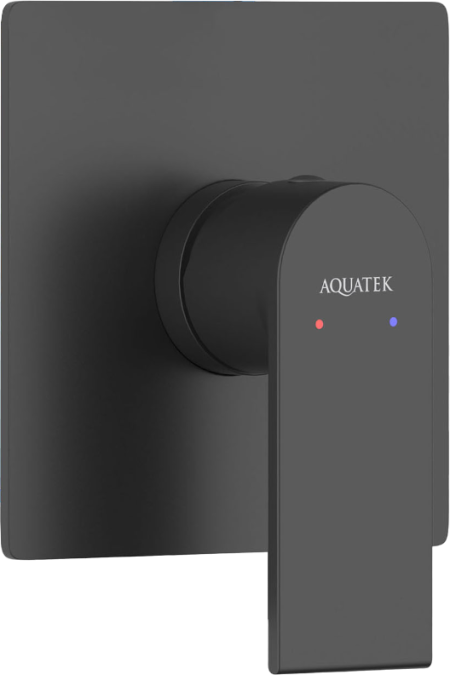 Встраиваемый смеситель для душа и ванны AQUATEK Лира AQ1466MB С ВНУТРЕННЕЙ ЧАСТЬЮ, матовый черный