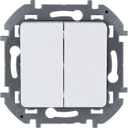 Выключатель 2-кл. Inspiria 10А IP20 250В 10AX механизм бел. IEK 673620