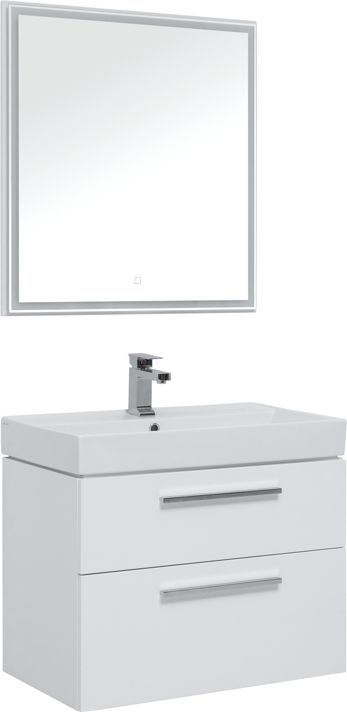 Комплект мебели для ванной Aquanet Nova 75 белый (2 ящика)