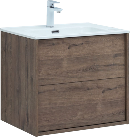 Тумба для комплекта Aquanet Lino 60 дуб веллингтон, для раковины Flat 60
